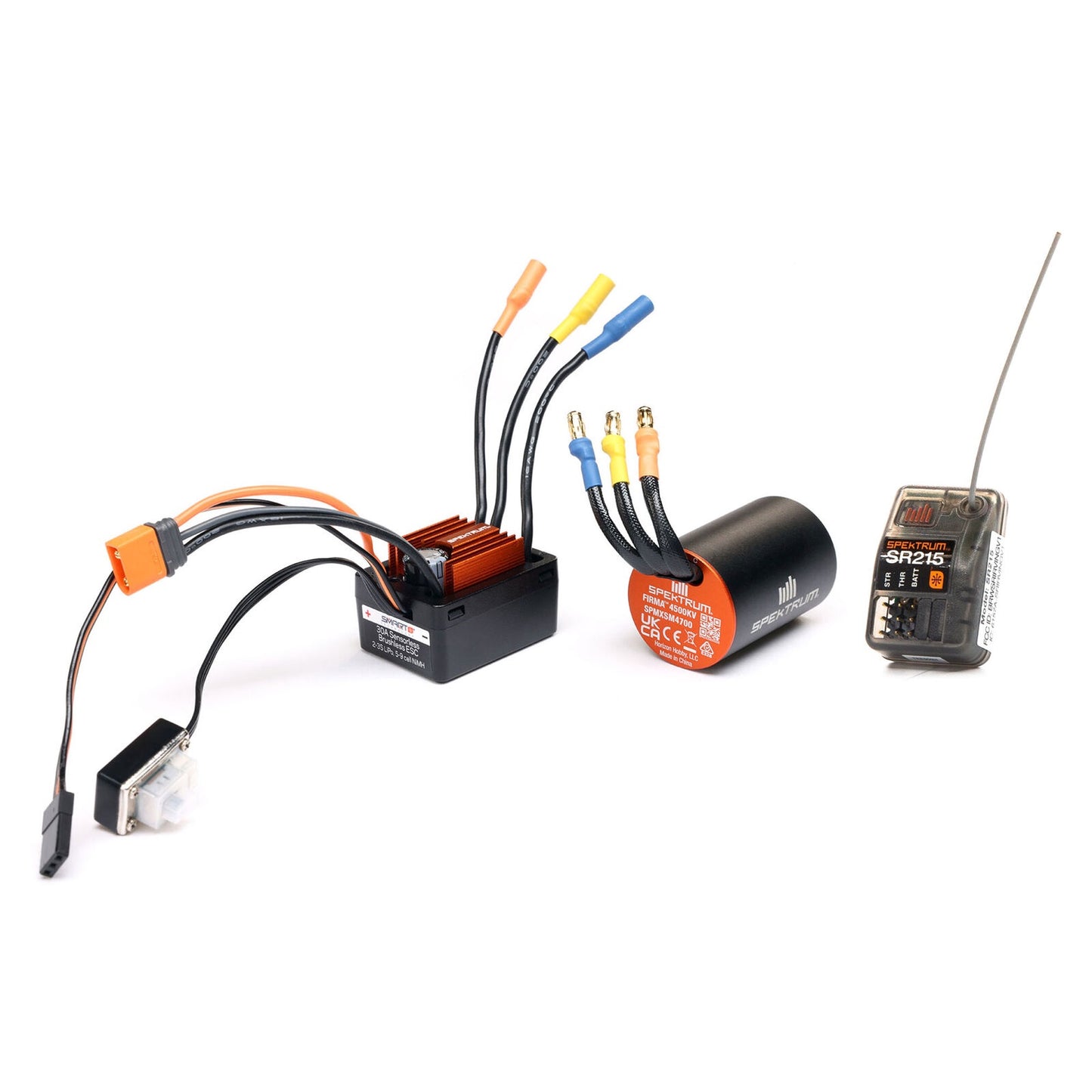 Spektrum Firma Brushless Motor / ESC / Receiver Combo, 4500kv: Nascar SPMXSEMC25