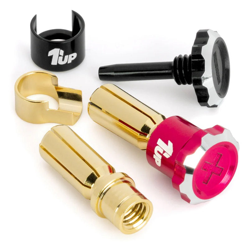 1up Racinig "Lockdown" Bullet Plug Grips 5mm (Pink) 1UP190454