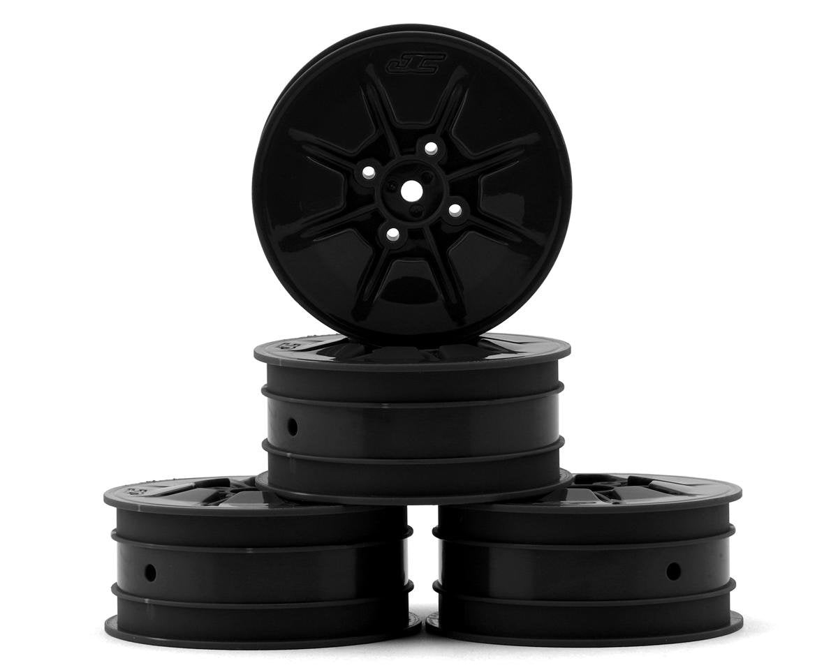 JConcepts Pioneer 2.2 4WD Front Buggy Wheels (Black) (4) (22X-4, XB4, B74.1) JCO3470B