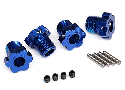 Traxxas 17mm Blue Aluminum Splined Wheel Hubs (4) TRA8654