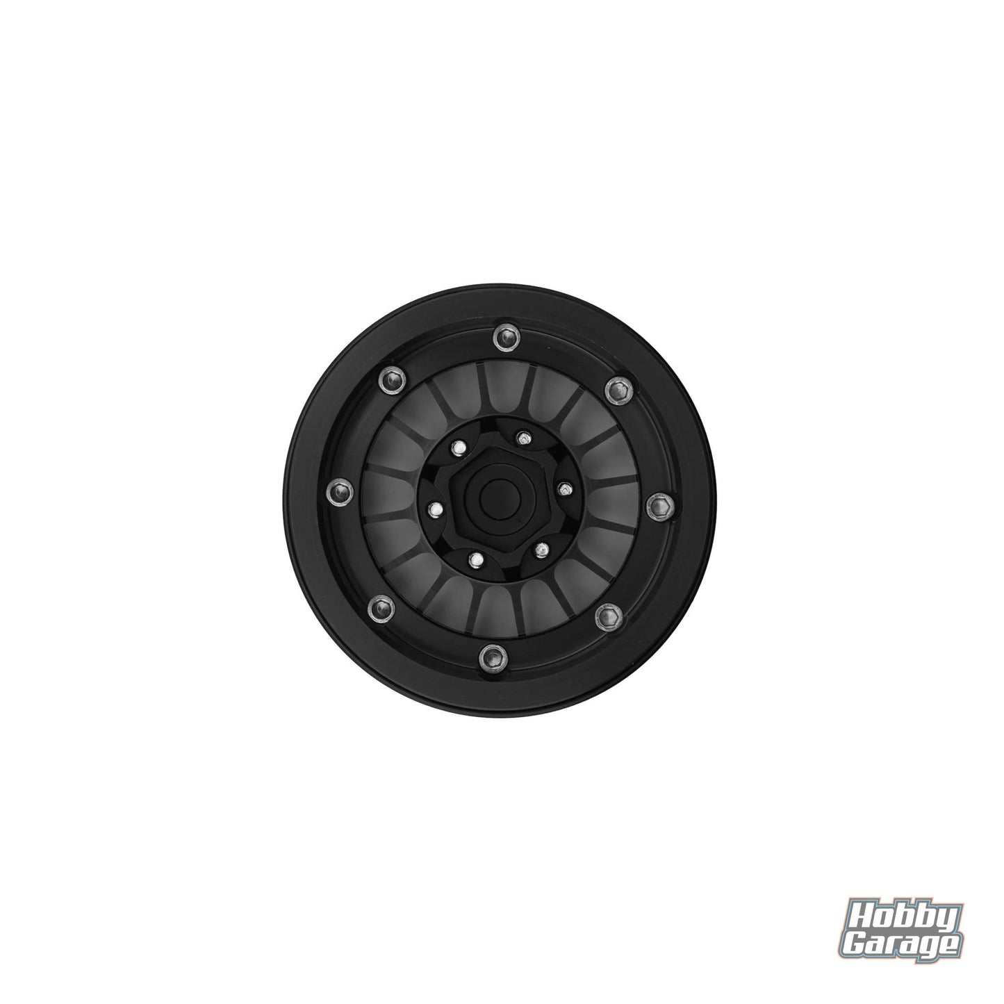 Treal Hobby 1.9" Aluminum Crawler Beadlock Wheels (Black) (4)