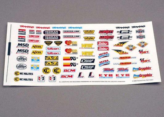 Traxxas Racing Sponsor Decal Sheet TRA2514
