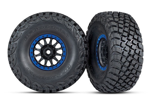 Traxxas Method Black & Blue Race Wheels w/ Bfg Tires (2) TRA8474X