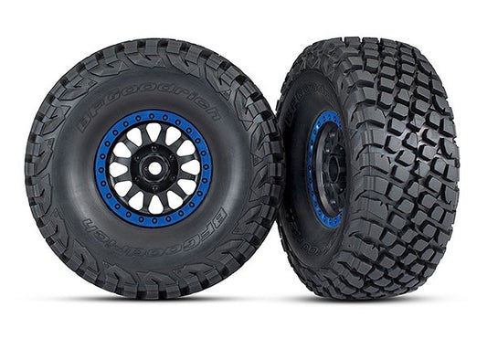 Traxxas Method Black & Blue Race Wheels w/ Bfg Tires (2) TRA8474X