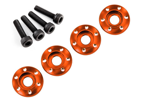 Traxxas Orange Aluminum Wheel Nut Washers (4) TRA7668X