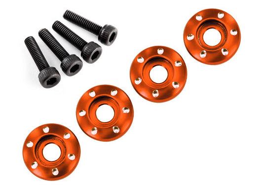 Traxxas Orange Aluminum Wheel Nut Washers (4) TRA7668X