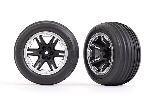 Traxxas Rxt 2.8" Black & Satin Wheels & Alias Tires (2) TRA3771X