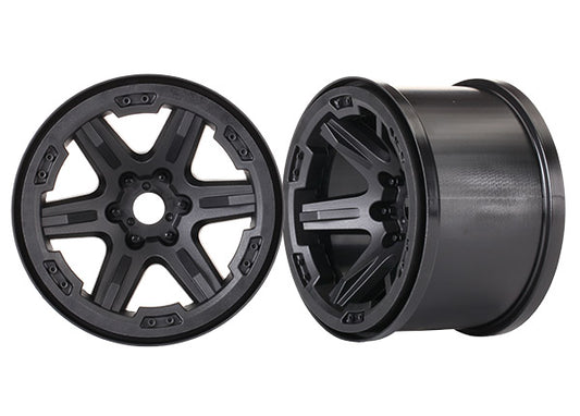 Traxxas 3.8" Black 6-spoke Wheels (2) TRA8671