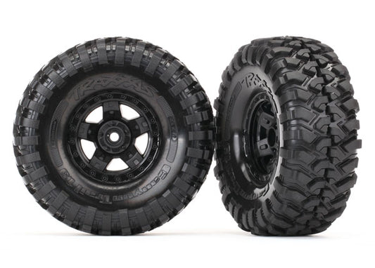 Traxxas 1.9" Black TRX-4 Sport Wheels w/ Canyon Trail Tires (2) TRA8179