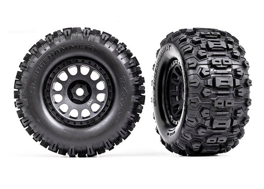 Traxxas Xrt Matte Black Wheels w/ Sledgehammer Tires (2) TRA7876