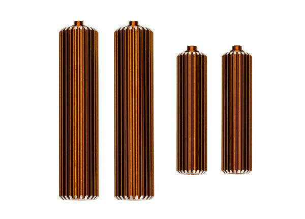 Traxxas Orange Aluminum Shock Reservoirs (F&R) TRA10966-ORNG