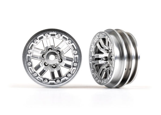 Traxxas 1.0" Satin Chrome Wheels (2) TRA9768-SATIN