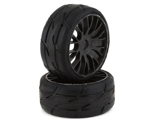 Grp Tires Gt - TO3 Revo Belted Pre-mounted 1/8 Buggy Tires (Black) (2) GRPGTX03-XM4