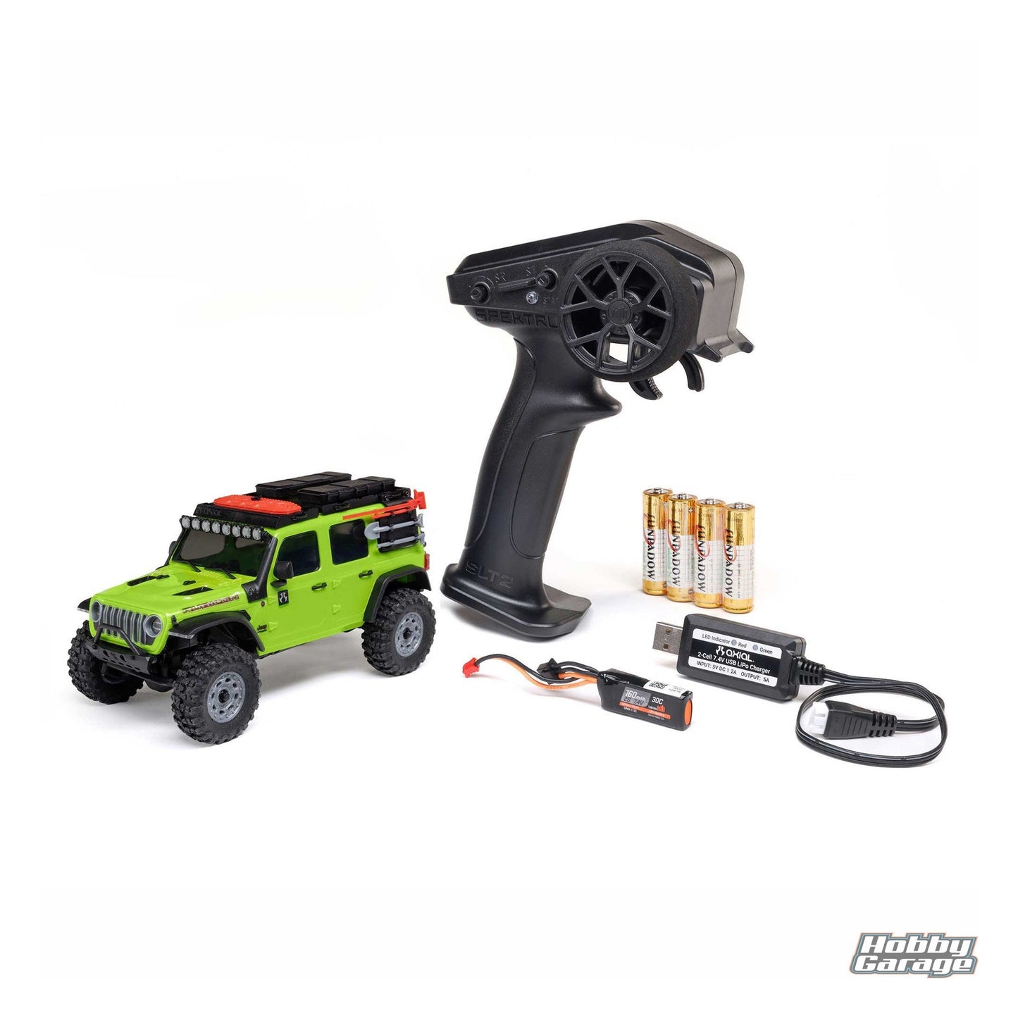 Axial 1/30 SCX30 Jeep Wrangler JLU 4X4 RTR Brushed Rock Crawler (Battery & Charger Included), Green AXI-2261T1