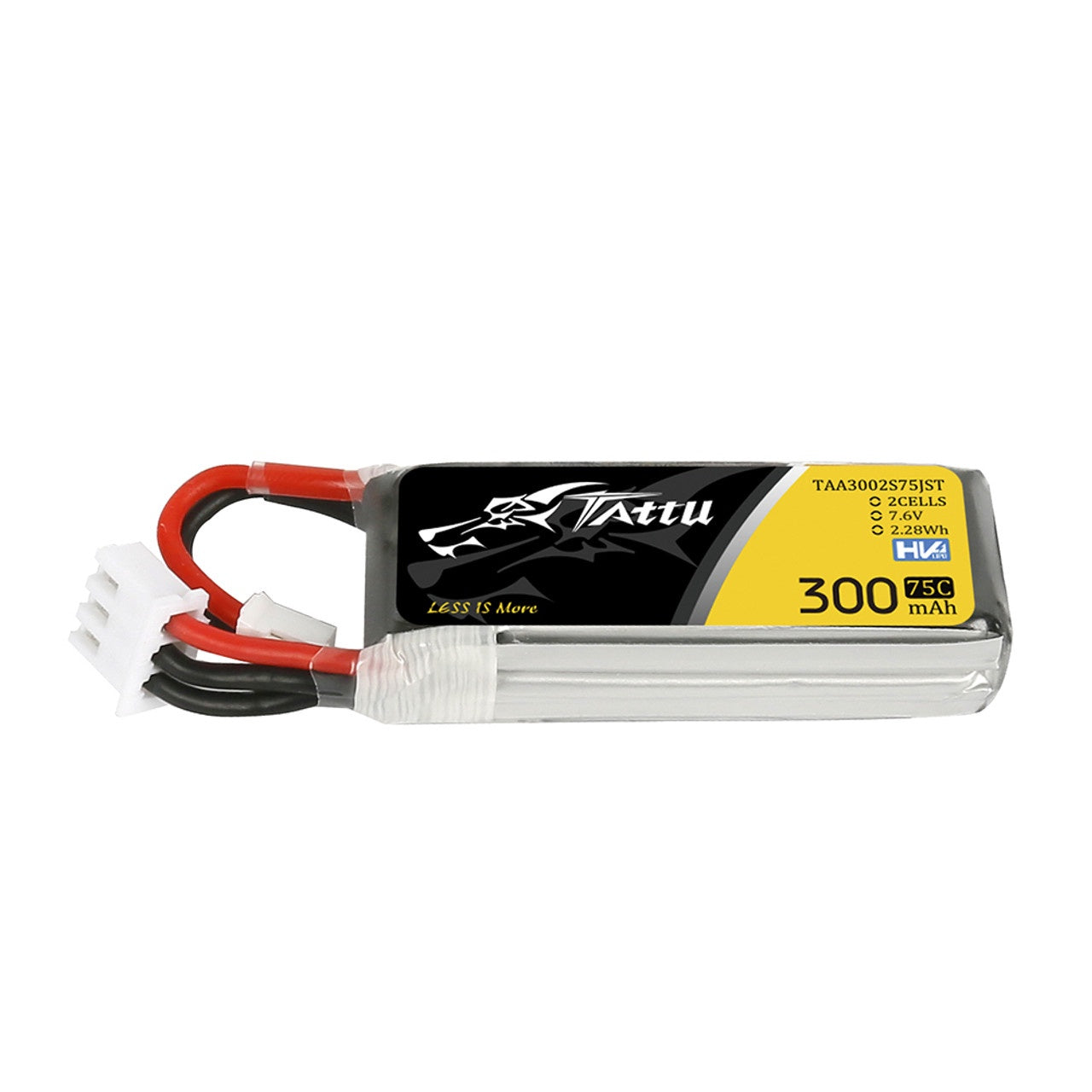 Gens Ace Tattu 300mah 2S 75C 7.6v Lipo Battery Pack w/ Jst-phr Plug TAA3002S75JST