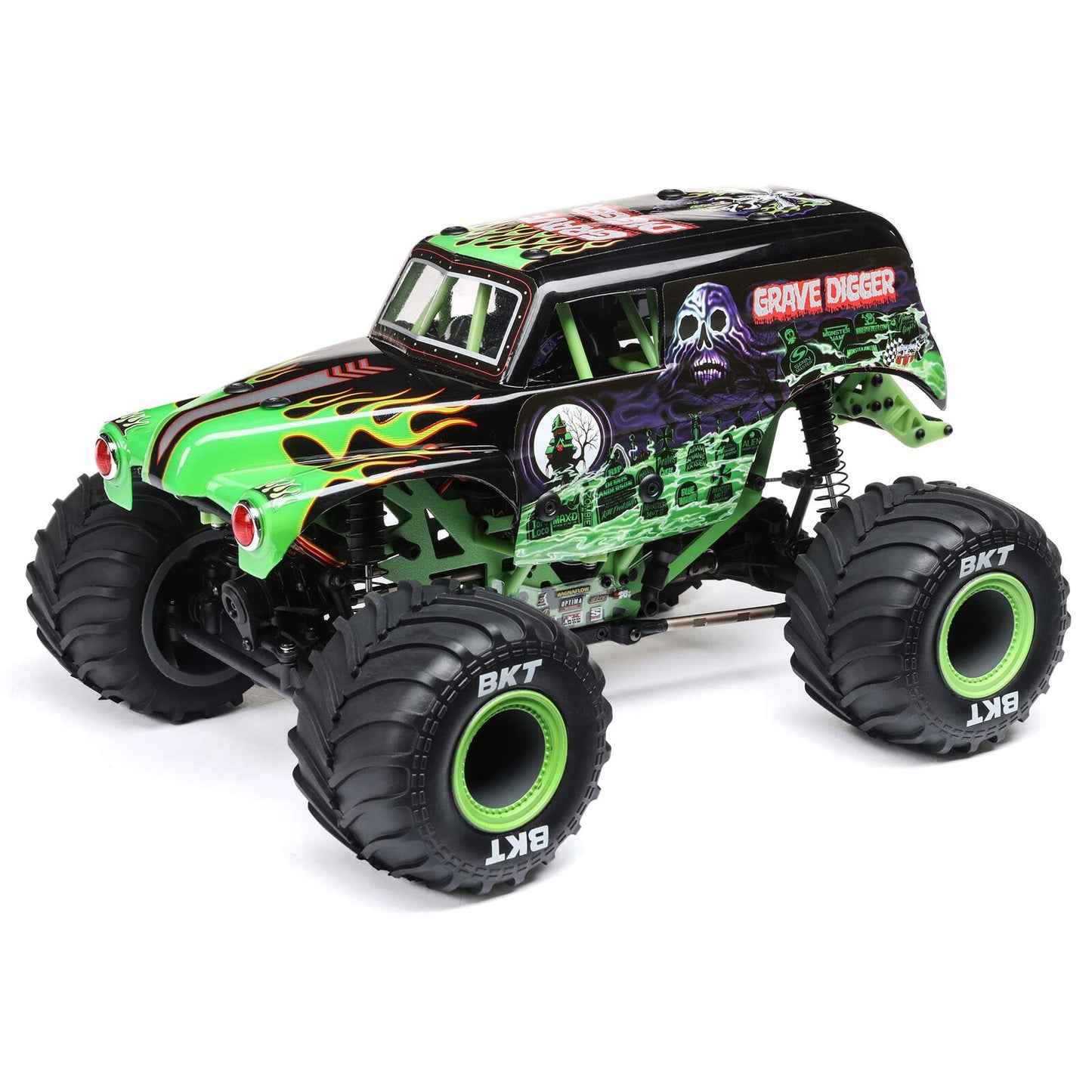 Losi 1/18 Mini LMT Grave Digger 2S 4x4 RTR Monster Truck (Battery & Charger LOS01026T1