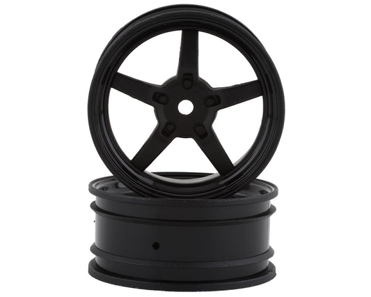 Kyosho 5-spoke Racing Wheel, Black, 2pcs KYOFAH705BK