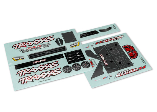 Traxxas Mini Slash 4x4 Decal Sheets TRA10817