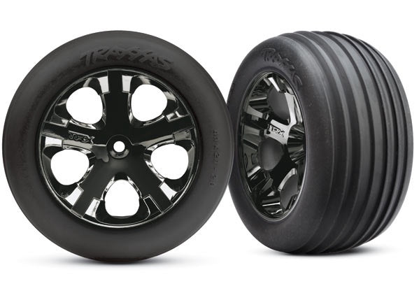 Traxxas All-star 2.8" Black Chrome Wheels & Alias Tires (2) TRA3771A