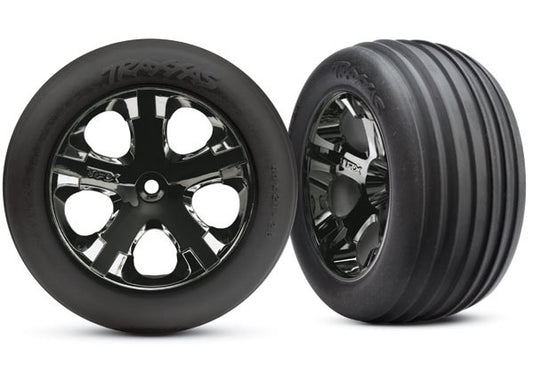 Traxxas All-star 2.8" Black Chrome Wheels & Alias Tires (2) TRA3771A