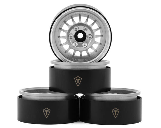Treal Hobby Type N 1.9" Multi-spoke Beadlock Wheels (Silver) (4) TLHTWHEEL-161