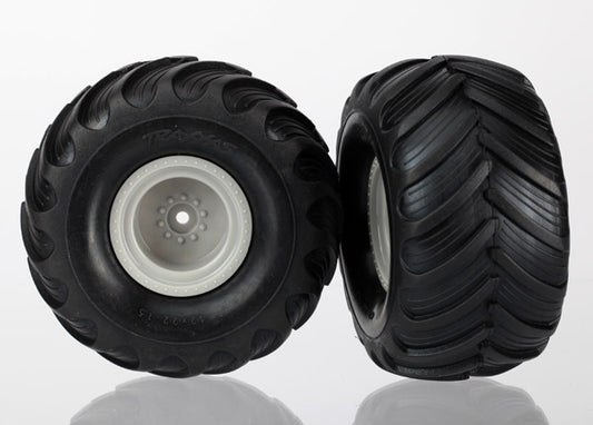 Traxxas Deep Dish 2.2" Gray Wheels & Terra Groove Tires (2) TRA7265