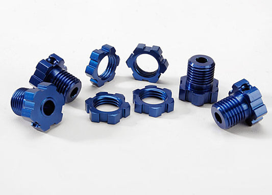 Traxxas 17mm Blue Aluminum Splined Wheel Hubs & Nuts (4) TRA5353X