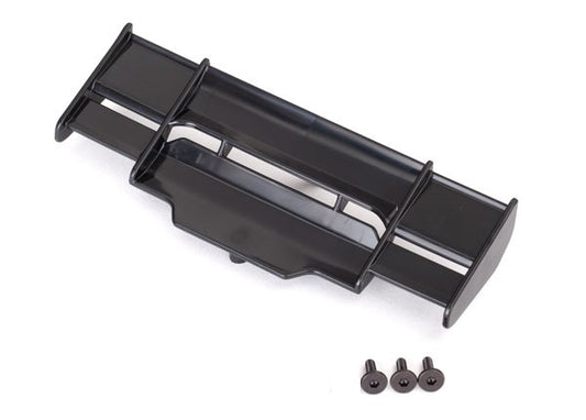 Traxxas Rustler 4x4 Black Rear Wing w/ Screws TRA6721