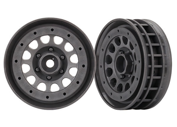 Traxxas 1.9" Charcoal Gray Beadlock Method Wheels (2) TRA8173A