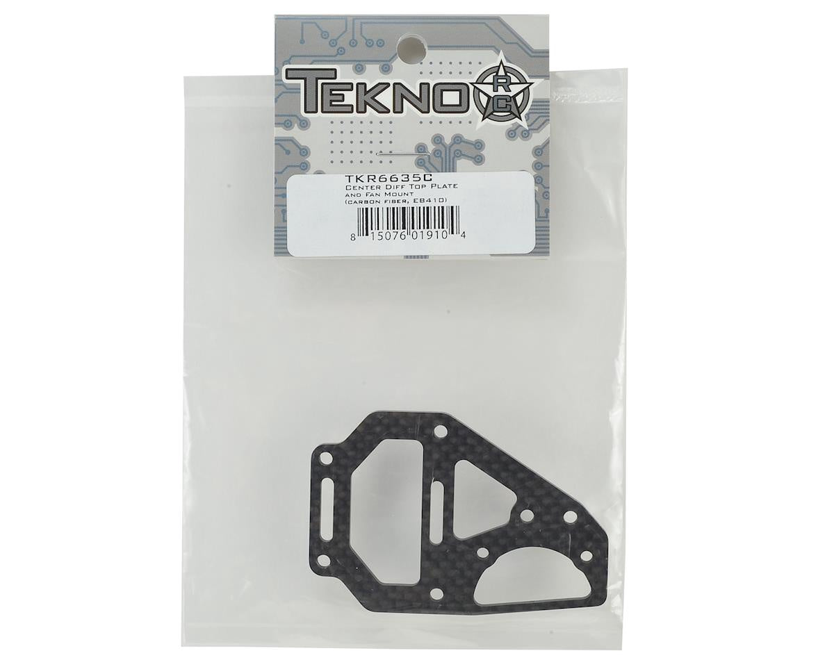 Tekno EB410/ET410 Carbon Fiber Center Differential Top Plate & Fan Mount TKR6635C