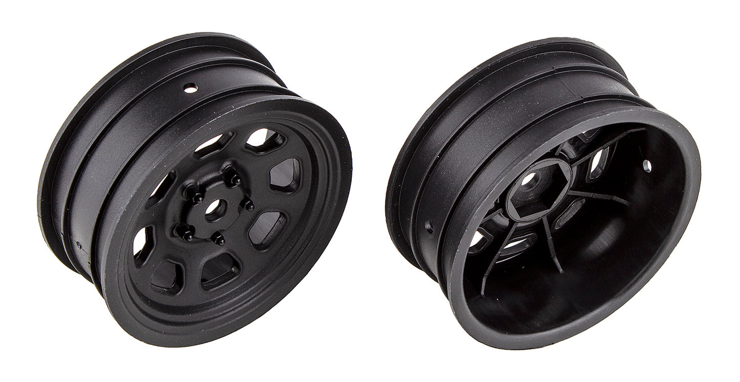 Team Associated SR10 Front Wheels (Black) (2) ASC71096