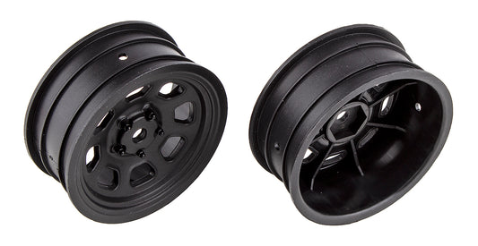 Team Associated SR10 Front Wheels (Black) (2) ASC71096