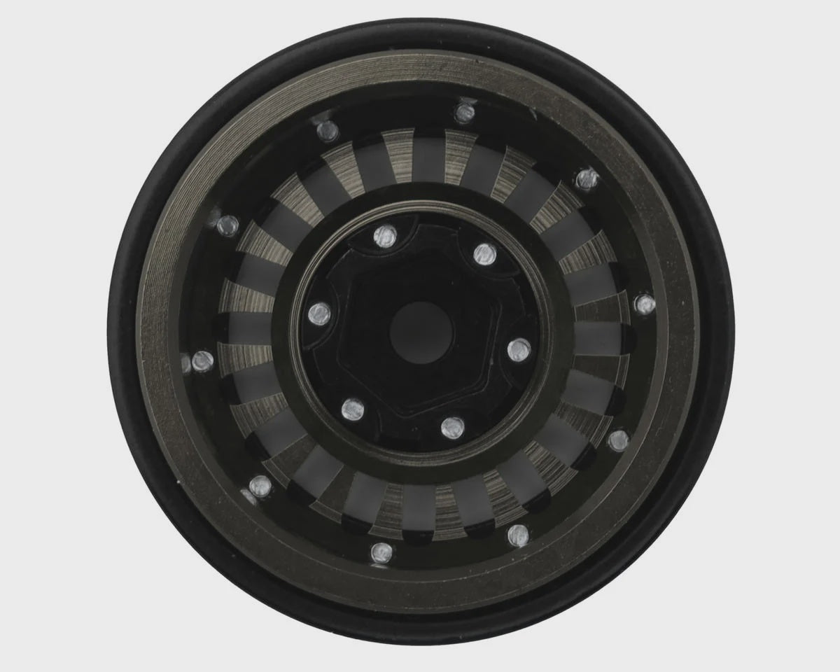 Treal Hobby Type C 1.0" Aluminum Beadlock Crawler Wheels (Grey) (4) TLHTSCX24-143