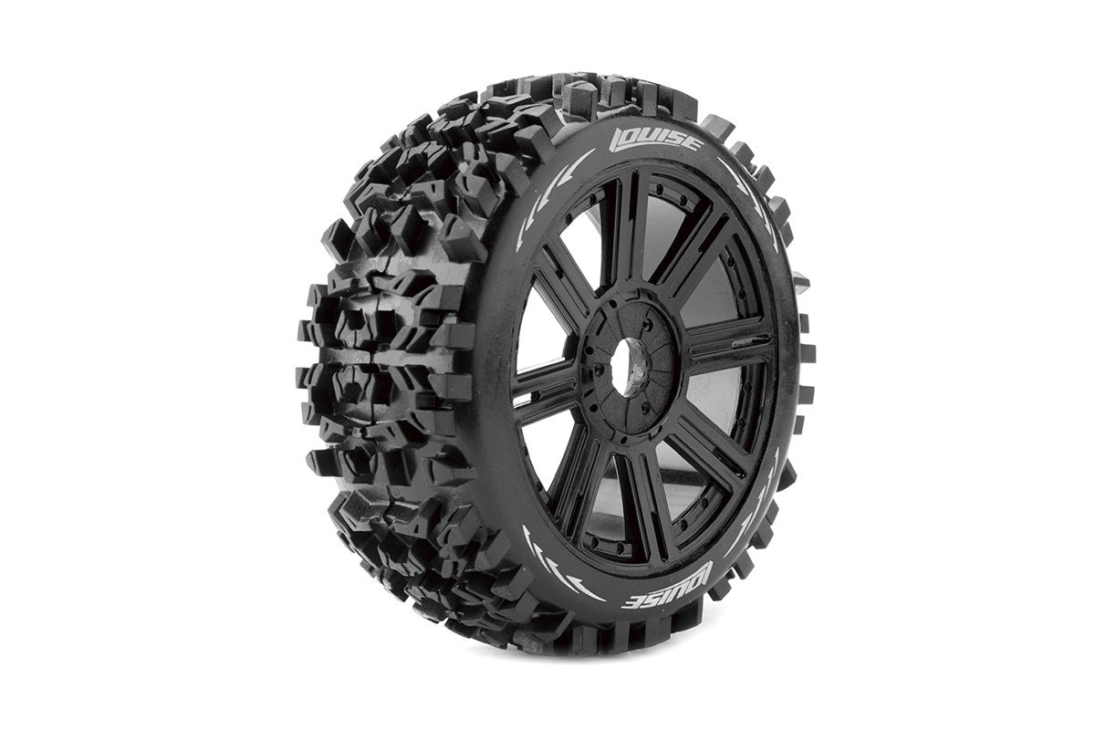 Louise B-pioneer 1/8 Off-road Buggy Tires 17mm Hex Soft Compound for Front/rear LOULT3130SB