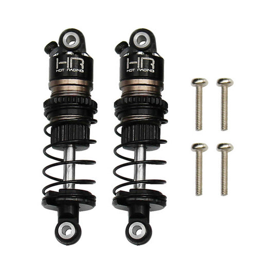 Hot Racing Front 32mm Aluminum Threaded Shocks (2), 1/24 Losi Micro-b HRALMCB32DP01