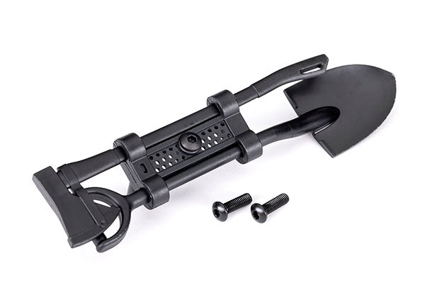Traxxas Black Shovel & Axe w/ Mounting Hardware TRA8122-BLK