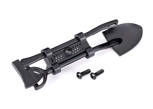 Traxxas Black Shovel & Axe w/ Mounting Hardware TRA8122-BLK