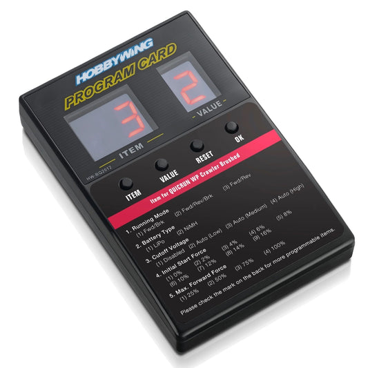 Hobbywing LED Program Card - General Use for Cars, Boats, & Air Use HWI30501003