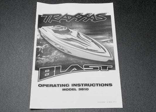 Traxxas Blast Owner's Manual TRA3899X