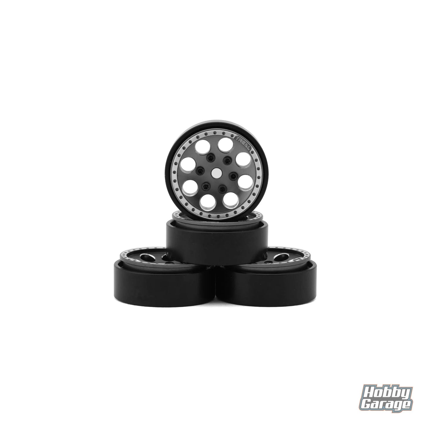 Treal Hobby 1.0" 8-Hole Beadlock Wheels (Grey) (4) (22g)