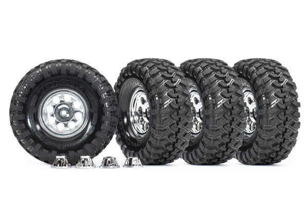 Traxxas 1.9" Chrome Mag Wheels w/ Canyon Trail Tires (4) TRA8183X