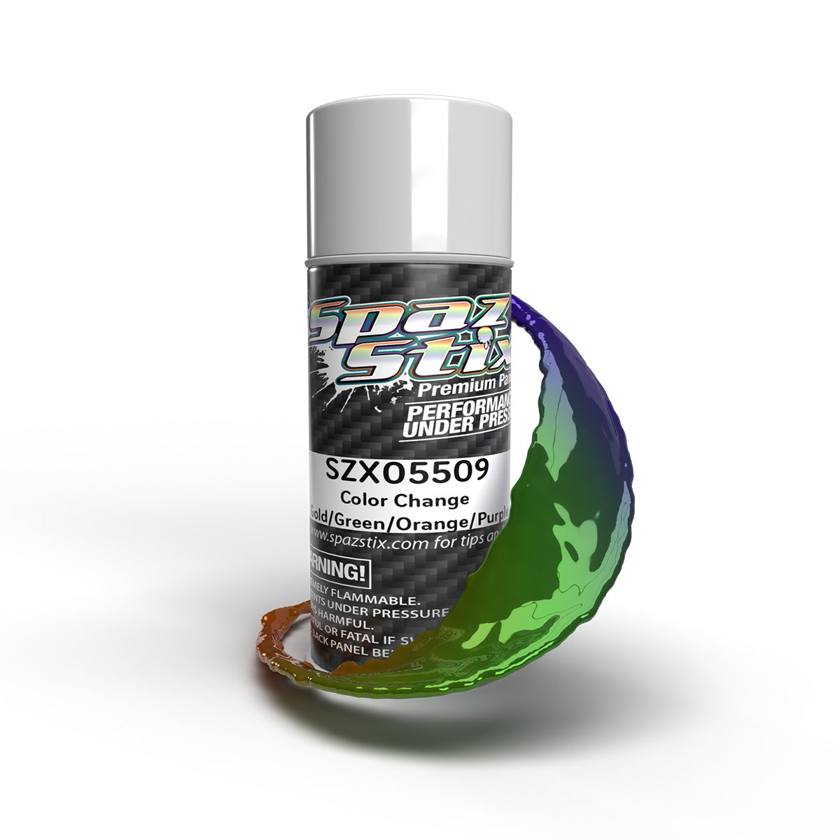 Spaz Stix Color Change Aerosol Paint, Gold/green/orange/purple,3.5oz SZX05509