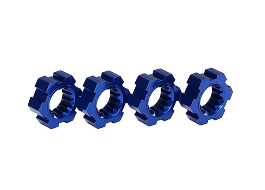Traxxas 24mm Blue Aluminum Splined Hex Wheel Hubs (4) TRA7756X