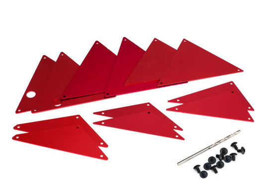 Traxxas Red Aluminum Tube Chassis Inner Panel Set TRA8434R