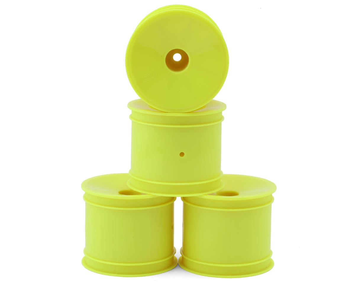 JConcepts 12mm Hex Mono 1/10 Stadium Truck Wheel (4) (T4.1) (Yellow) JCO3354Y