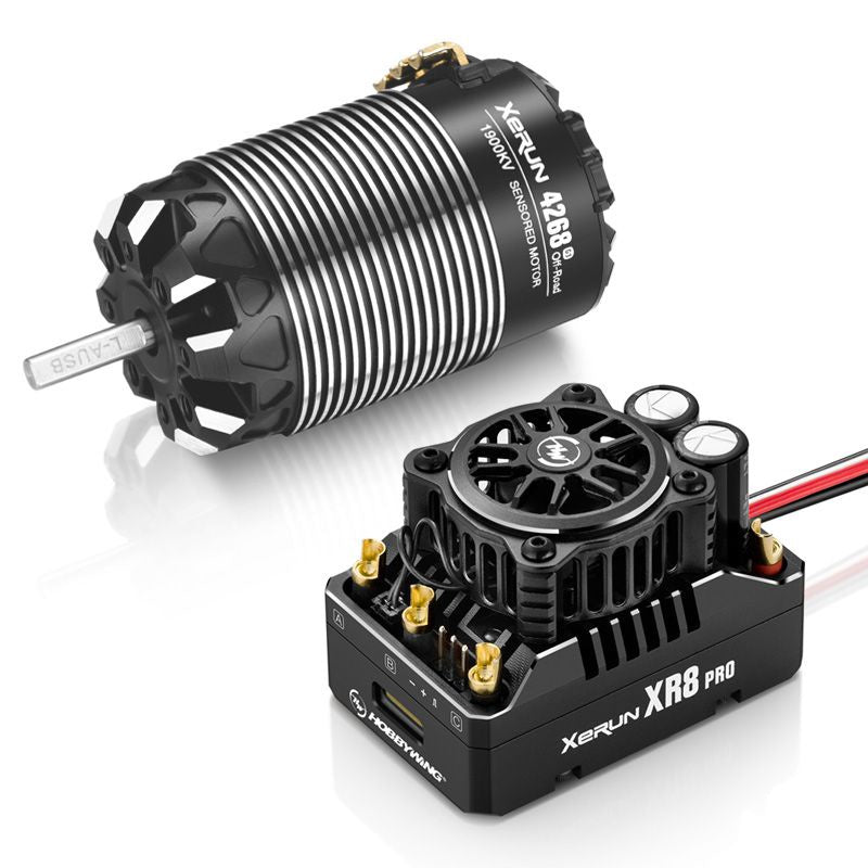 Hobbywing Xerun XR8 Pro G3 ESC + 4268SD G3 Motor 1900kv Combo, 4S HWI38020432
