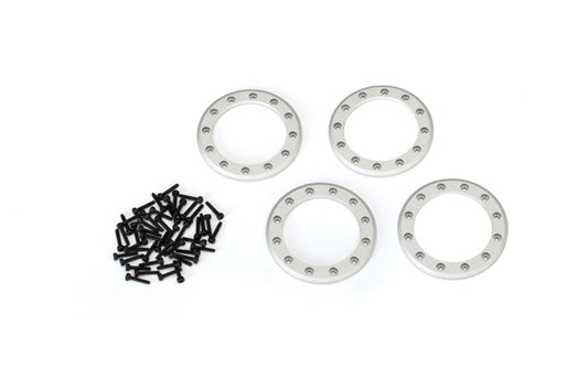 Traxxas 1.9" Satin Aluminum Beadlock Rings w/ Screws (4) TRA8169