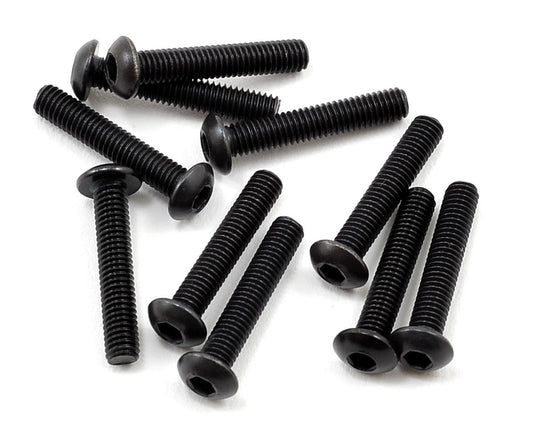 Tekno M3x16mm Button Head Screws- Black, 10pcs TKR1407