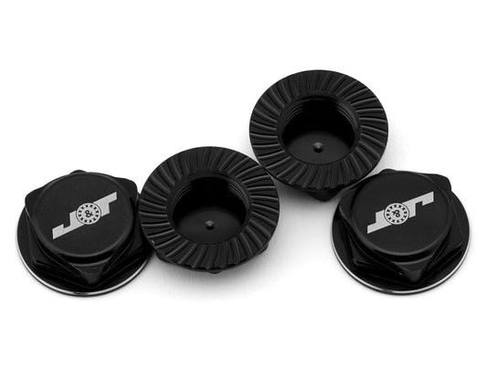 J&t Bearing Co. Aluminum 17mm Serrated Wheel Nuts (Black) (4) JTB-JT11160-B