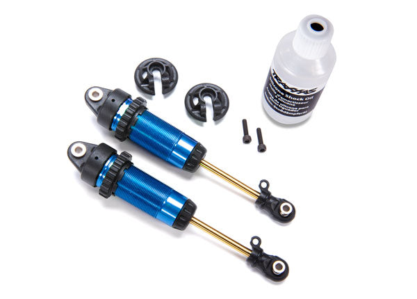 Traxxas 1/10 Blue Aluminum XX-long GTR Shocks (2) TRA7462